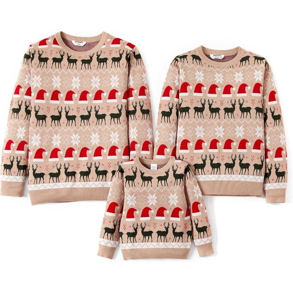 Christmas Family Sweater Set Long Sleeve Knit Holiday Xmas Pullover